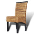 Swen Studio -  Dining Chairs 6 pcs Abaca and Solid Mango Wood